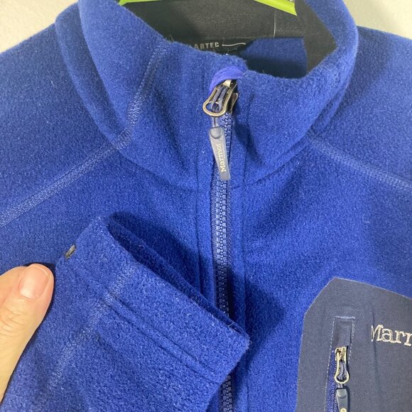 Mens Marmot Polartec Full Zip Fleece Jacket Blue S Polyester - Picture 3 of 11